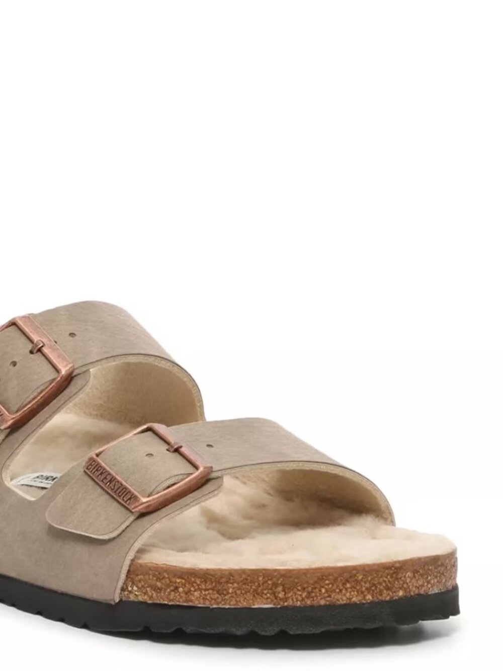 NEW Birkenstock Arizona Shearling Taupe Sandals 41 womens 10 to 10.5